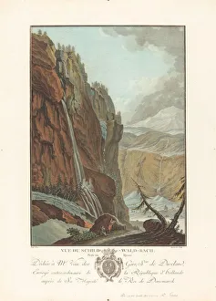 Charles Descourtis Prints: Vue du Schild-Wald-Bach prise en Hyver, 1785. Creator: Charles-Melchior Descourtis