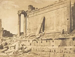 Images Dated 10th August 2020: Vue du Temple de Jupiter, a Baalbek (Heliopolis), September 15, 1850