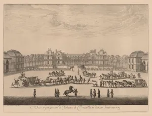 Vue et perspective du Chateau de Versailles, de dedans lanti-cour, 1664. Creator Vue et perspective du Chateau de Versailles, de dedans lanti-cour, 1664. Creator