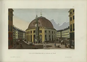 1817 1824 Prints: Vue extérieur de la halle au blé