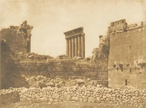 Unesco Prints: Vue generale des ruines de Baalbek, prise a l Est, September 1850