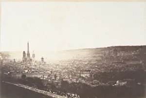 Panorama Prints: Vue generale de Rouen, 1852-54. Creator: Edmond Bacot