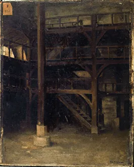 Paj Dagnan Bouveret Prints: Vue intérieure de l'ancien manège de la rue Sainte-Marguerite