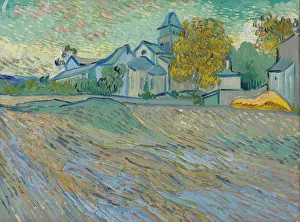 Vue de l asile et de la Chapelle de Saint-Remy, 1889. Artist: Gogh, Vincent, van (1853-1890)