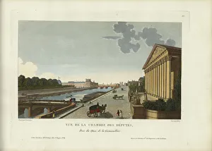 National Assembly Prints: Vue de la Chambre des députés, prise du quai de la Grenouillère