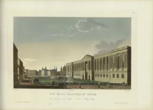 Palais Du Louvre Prints: Vue de la colonnade du Louvre, prise de la rue des Poulies