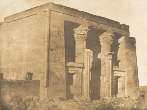 Maxime Du Gallery: Vue de la facade du pronaos du Temple de Dakkeh (Pselcis), April 5, 1850