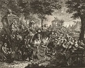 Gabriel Jacques De Saint Aubin Prints: Vue de la Foire de Beson, 1750. Creator: Gabriel de Saint-Aubin