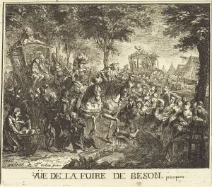 Gabriel Jacques De Saint Aubin Prints: Vue de la foire de Beson, 1750. Creator: Gabriel de Saint-Aubin