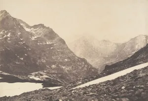Vue de la partie de la Maladetta et des montagnes du haut du port de Venasque, 1853