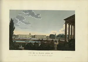 1817 1824 Prints: Vue de la place Louis XV, prise du palais de la Chambre des Députés