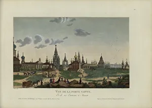 1817 1824 Prints: Vue de la Porte sainte, et de ses environs à Moscou