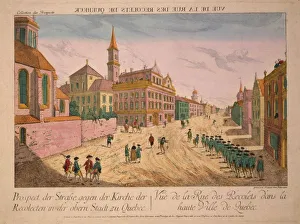 Idealism Prints: Vue de la Rue des Recolets de Quebeck, c. 1770s