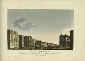 1817 1824 Prints: Vue de la rue de Rivoli, telle qu'elle sera d'après les plans des architectes du