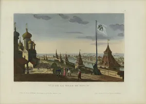 1817 1824 Prints: Vue de la ville de Moscou, 1817-1824. Creator: Courvoisier-Voisin, Henri (1757-1830)