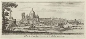 Castel Santangelo Prints: Vuë de l'Eglise sainct Pierre