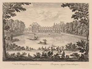 Israël Silvestre Prints: Vue de lEtang de Fontainebleau, 1666. Creator: Israel Silvestre (French, 1621-1691)