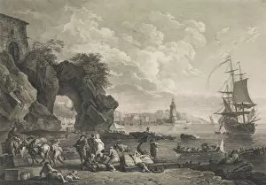 Campania Gallery: Vue de Pausilype Près de Naples, 1785. Creator: Robert Daudet