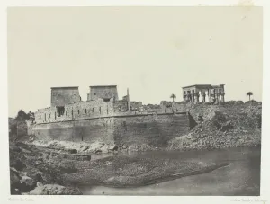 Maxime Du Camp Gallery: Vue Prise al Angle Sud-Ouest, Philoe;Nubie, 1849 / 51, printed 1852