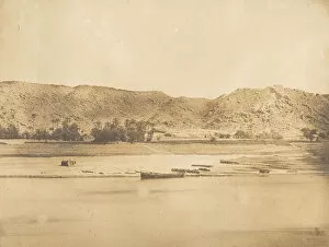 Vue prise au Sud-Est de Philae - Cherk-el-Hesseh, 1849-50. Creator: Maxime du Camp