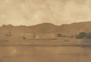 Vue prise du Nord-Est de Philae - Village de Kolokina, 1849-50. Creator: Maxime du Camp Vue prise du Nord-Est de Philae - Village de Kolokina, 1849-50. Creator: Maxime du Camp