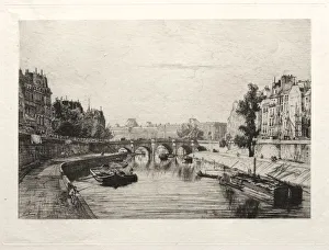 Maxime Lalanne Prints: Vue prise du Pont S. Michel. Creator: Maxime Lalanne (French, 1827-1886)
