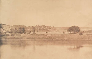 Maxime Du Gallery: Vue prise a l Est de Philae - Village de Abou-Kouli; Route d Assouan, 1849-50