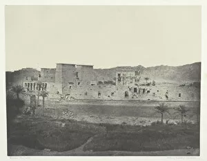 City Walls Collection: Vue Prise de l ile de Beghe, al Ouest, Philoe;Nubie, 1849 / 51