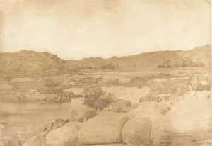 Maxime Du Gallery: Vue prise a la premiere Cataracte (Rive droite), 1849-50