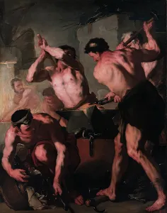 Dangerous Prints: Vulcan's Forge, 1660. Creator: Luca Giordano