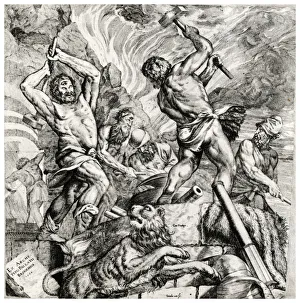 Hans Tietze Collection: Vulcans Forge, 16th century, (1937). Artist: Cornelis Cort