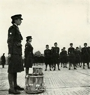 Parade Prints: W. A. A. F. Band on Parade, c1943. Creator: Cecil Beaton