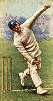 Wicket Gallery: W. Rhodes (Yorkshire), 1928. Creator: Unknown