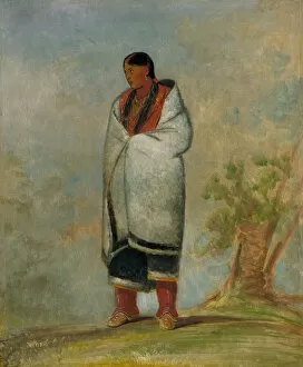 Wa-quóth-e-qua, The Buck's Wife, Wife of the Whale, 1835. Creator: George Catlin