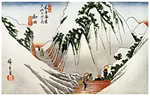 Edward F Prints: Wada. The Head of the Pass, in Snow, 1830s (1925)