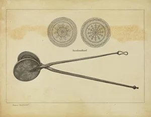 Wafer Iron Prints: Wafer Iron, c. 1937. Creator: Bernard Westmacott