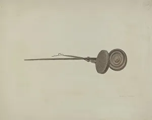 Waffle Iron Prints: Waffle Iron, 1935/1942. Creator: Ardella Watkins