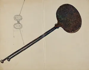 Waffle Iron Prints: Waffle Iron, c. 1937. Creator: Florence Stevenson