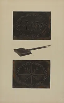 Waffle Iron Prints: Waffle Iron, c. 1938. Creator: Therkel Anderson