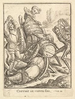 Waggoner, from the Dance of Death, 1651. Creator: Wenceslaus Hollar