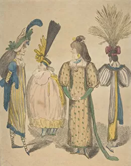 Hand Coloured Etching Collection: Waggoners Frocks or No Bodys of 1795, August 4, 1795. Creator: Anon