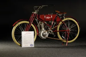 Motorcycle Racer Prints: Wagner belt drive single 1911. Artist: Simon Clay