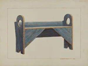 Vincent P Rosel Prints: Wagon Bench, c. 1938. Creator: Vincent P. Rosel