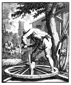 Spokes Collection: The wagon maker, 18th century