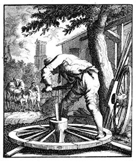 Mending Collection: The wagon maker, 18th century