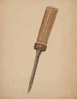 Chisel Prints: Wagon Makers Chisel, c. 1942. Creator: William Frank