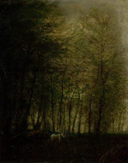 Wagon in the Woods, 1880-1900. Creator: Ladislav Mednyanszky