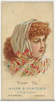 Worlds Beauties Prints: Waif Th, from Worlds Beauties, Series 2 (N27) for Allen & Ginter Cigarettes, 1888