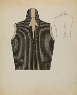 Sketching Gallery: Waistcoat, c. 1937. Creator: Jean Peszel