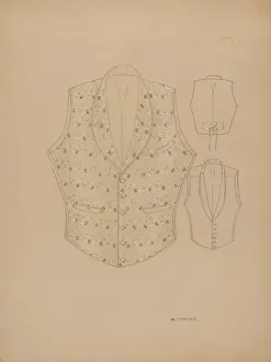 Concha Margaret Prints: Waistcoat, c. 1937. Creator: Margaret Concha
